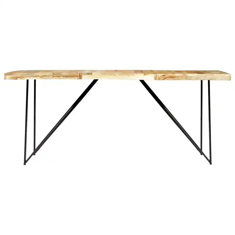Table de salle à manger industrielle - Bois massif et acier