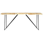 Table de salle à manger industrielle - Bois massif et acier
