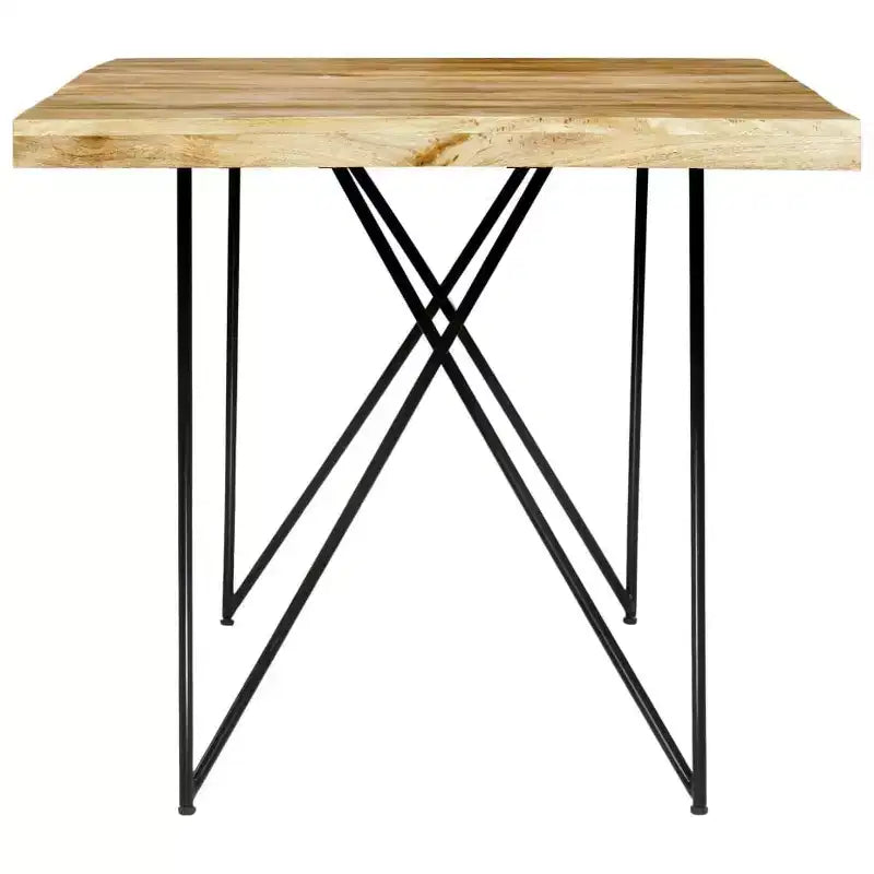 Table de salle à manger industrielle - Bois massif et acier
