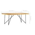 Table de salle à manger industrielle - Bois massif et acier