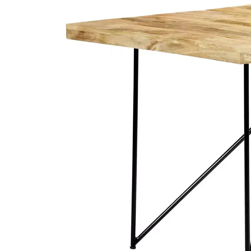 Table de salle à manger industrielle - Bois massif et acier