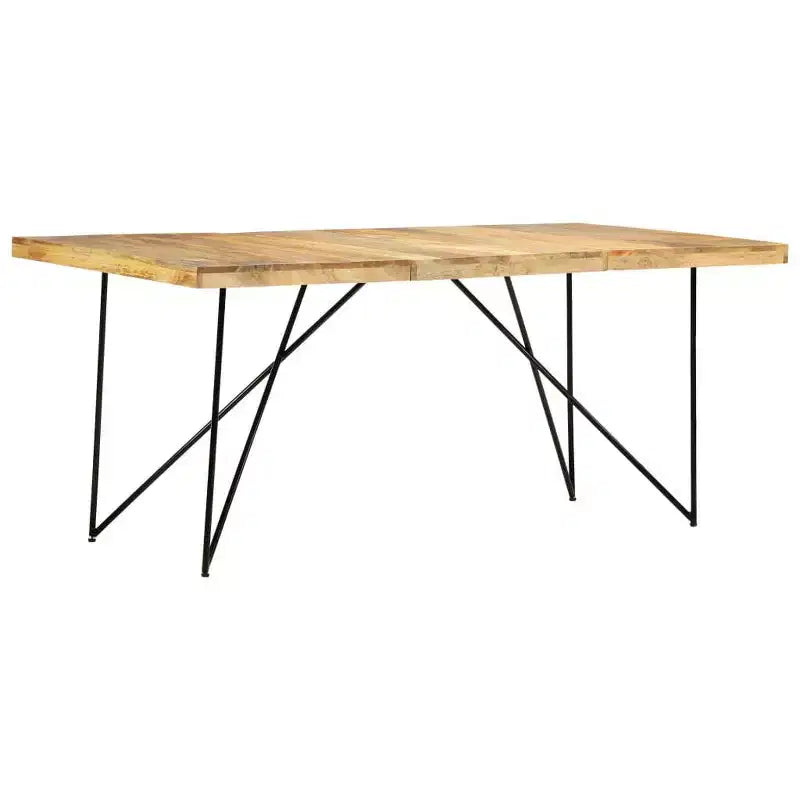 Table de salle à manger industrielle - Bois massif et acier