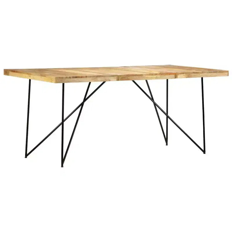 Table de salle à manger industrielle - Bois massif et acier