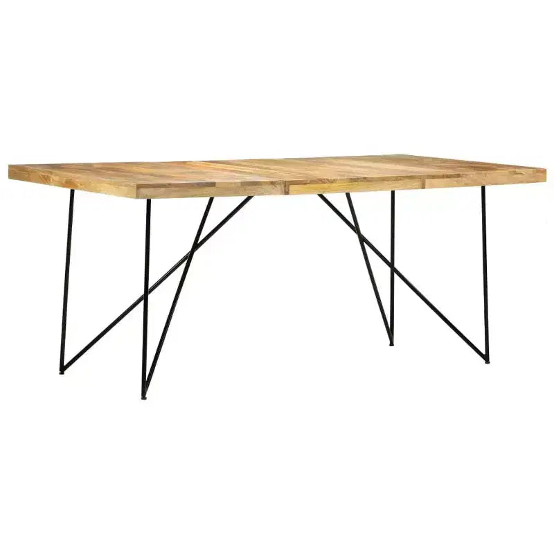 Table de salle à manger industrielle - Bois massif et acier