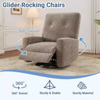 Fauteuil inclinable de chambre d'enfant, fauteuil à bascule pivotant à 360°, avec dossier et repose-pieds réglables, pour salons, chambres à coucher