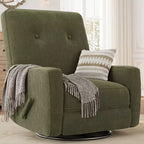 Fauteuil inclinable de chambre d'enfant, fauteuil à bascule pivotant à 360°, avec dossier et repose-pieds réglables, pour salons, chambres à coucher