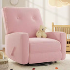 Fauteuil inclinable de chambre d'enfant, fauteuil à bascule pivotant à 360°, avec dossier et repose-pieds réglables, pour salons, chambres à coucher