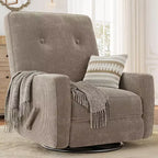 Fauteuil inclinable de chambre d'enfant, fauteuil à bascule pivotant à 360°, avec dossier et repose-pieds réglables, pour salons, chambres à coucher