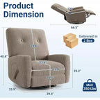 Fauteuil inclinable de chambre d'enfant, fauteuil à bascule pivotant à 360°, avec dossier et repose-pieds réglables, pour salons, chambres à coucher