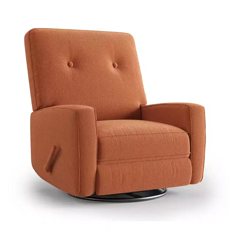 Fauteuil inclinable de chambre d'enfant, fauteuil à bascule pivotant à 360°, avec dossier et repose-pieds réglables, pour salons, chambres à coucher