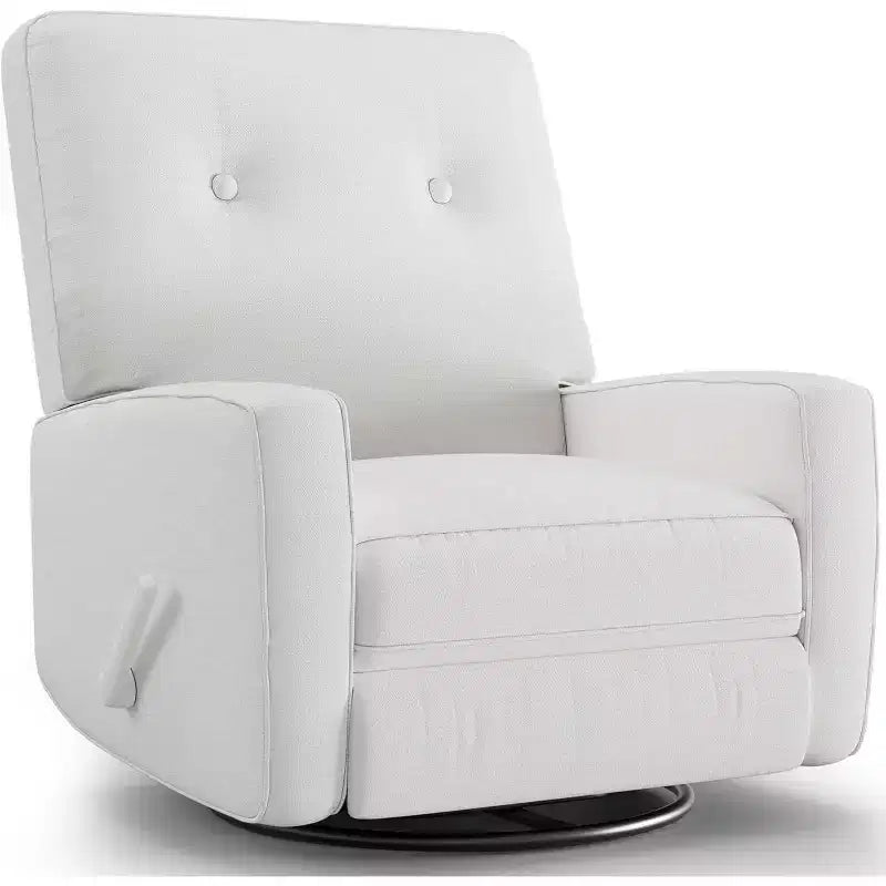 Fauteuil inclinable de chambre d'enfant, fauteuil à bascule pivotant à 360°, avec dossier et repose-pieds réglables, pour salons, chambres à coucher