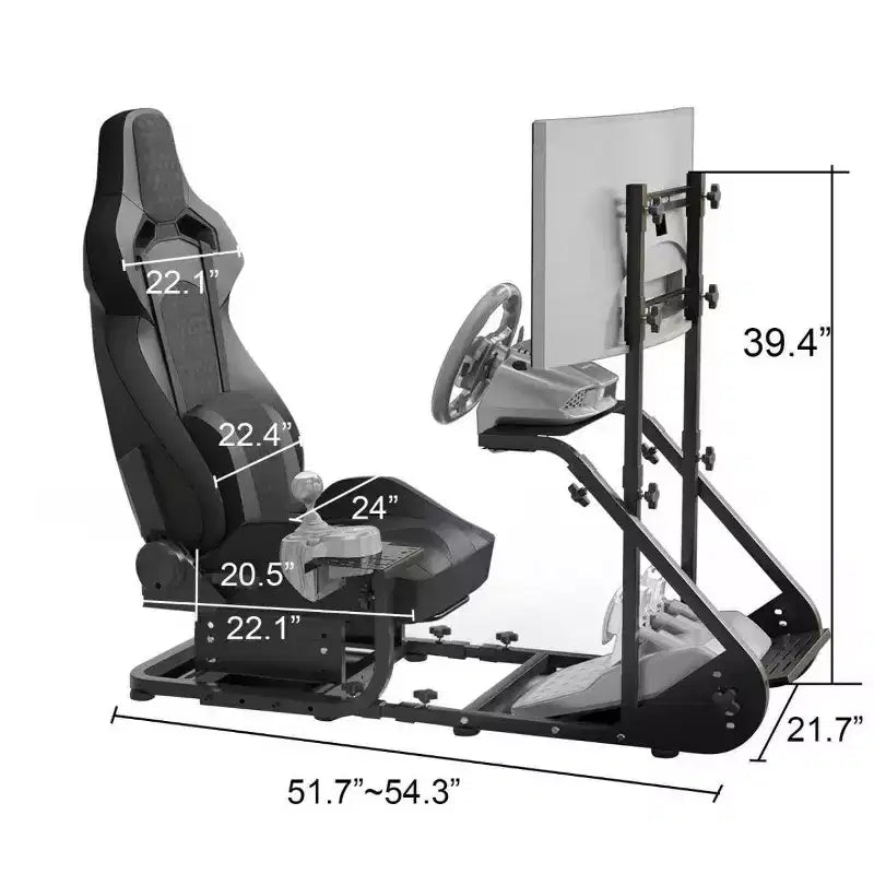 Cockpit de course amélioré stabilisé, simulateur de conduite réglable (exclut frein à main, pédales et écran)