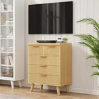 Commode moderne bohème Kerri à 5 tiroirs avec façade à motif ondulé