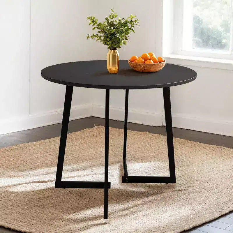 Karl Home 36''Modern Round Dining Table with Stable Cross Leg Base for Small Spaces and Kitchen