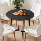 Table à manger ronde moderne de 36 pouces avec piètement en croix stable pour petits espaces et cuisine