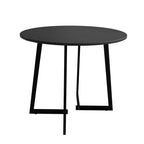 Table à manger ronde moderne de 36 pouces avec piètement en croix stable pour petits espaces et cuisine