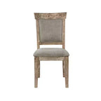 Lot de 2 chaises de salle à manger Oliver, couleur naturelle/grise