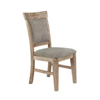 Lot de 2 chaises de salle à manger Oliver, couleur naturelle/grise