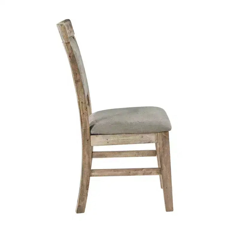 Lot de 2 chaises de salle à manger Oliver, couleur naturelle/grise