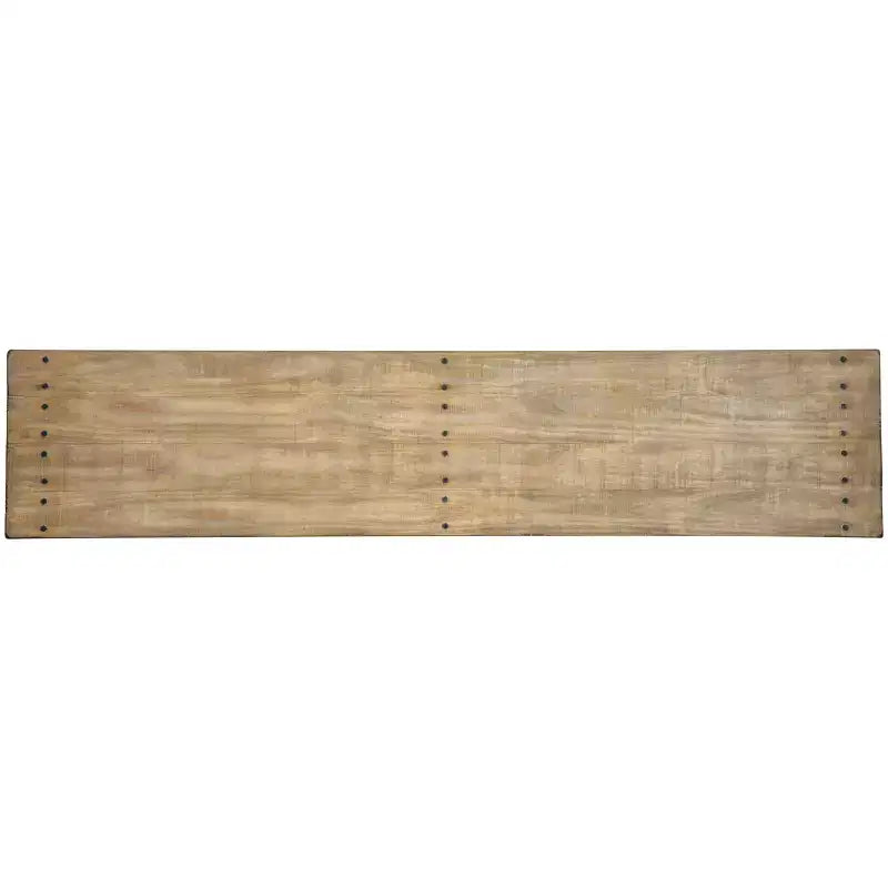 Canapé et table console marron – Entrée moderne, rangement avec étagère ouverte