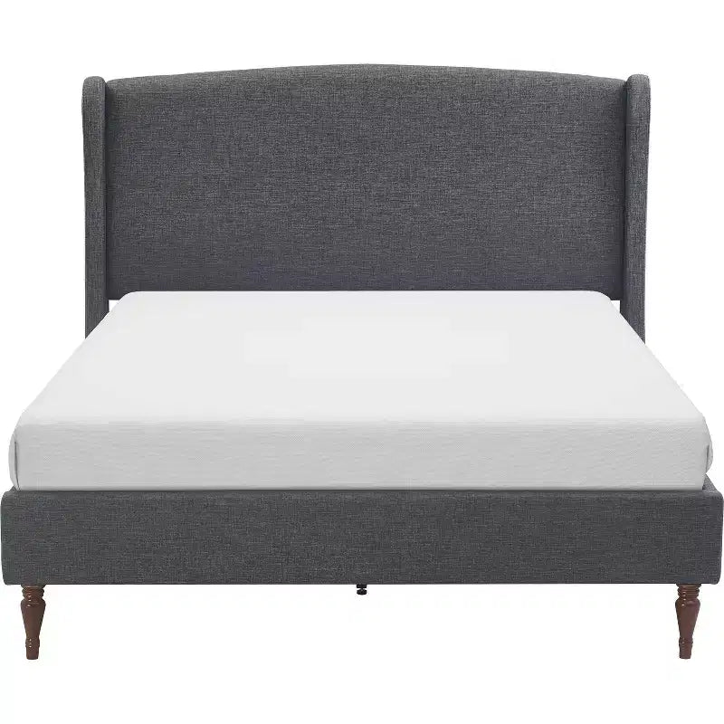 Elmhurst Upholstered Wing Bed Frame Gray - Finch