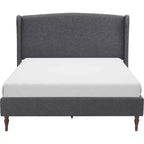 Elmhurst Upholstered Wing Bed Frame Gray - Finch