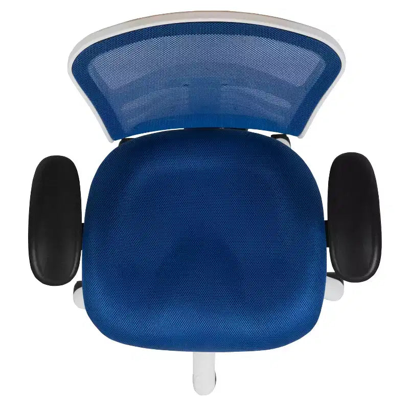 Chaise de bureau ergonomique exécutive multifonctionnelle en maille avec dossier mi-haut et accoudoirs réglables
