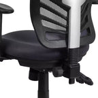 Chaise de bureau ergonomique exécutive multifonctionnelle en maille avec dossier mi-haut et accoudoirs réglables