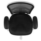 Chaise de bureau ergonomique exécutive multifonctionnelle en maille avec dossier mi-haut et accoudoirs réglables