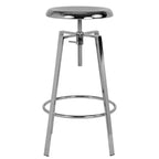 Tabouret de bar style industriel avec assise pivotante et réglable en hauteur