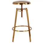 Tabouret de bar style industriel avec assise pivotante et réglable en hauteur