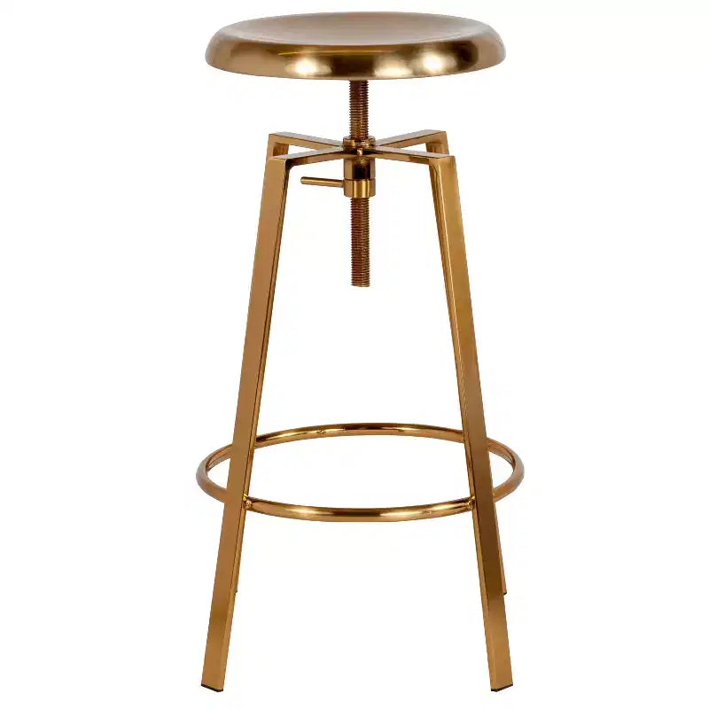 Tabouret de bar style industriel avec assise pivotante et réglable en hauteur