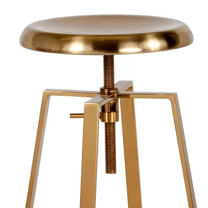 Tabouret de bar style industriel avec assise pivotante et réglable en hauteur