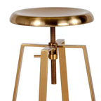 Tabouret de bar style industriel avec assise pivotante et réglable en hauteur
